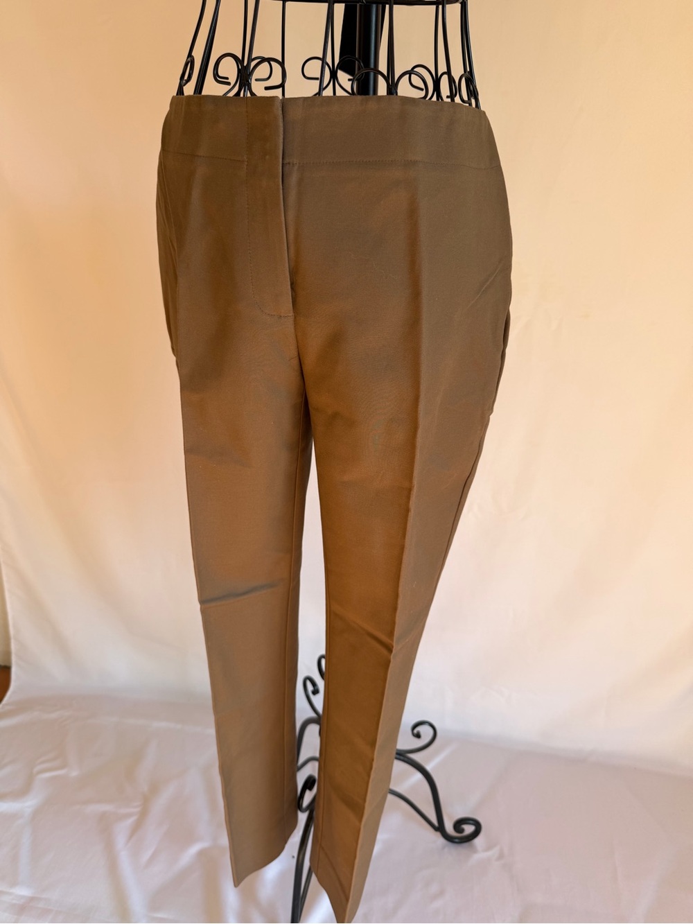 Chico's Women Tailored Khaki Trousers in Brown